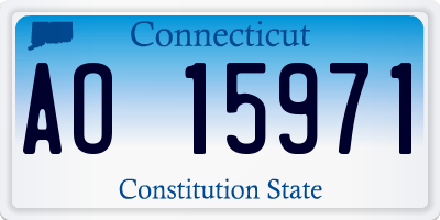 CT license plate AO15971
