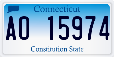 CT license plate AO15974