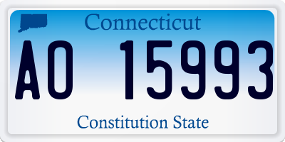 CT license plate AO15993