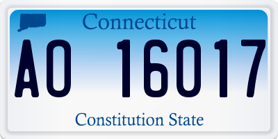 CT license plate AO16017