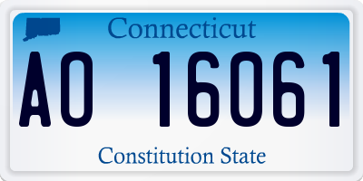 CT license plate AO16061