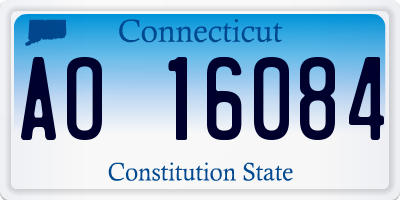 CT license plate AO16084