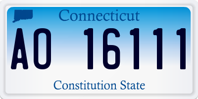 CT license plate AO16111