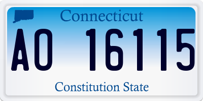 CT license plate AO16115