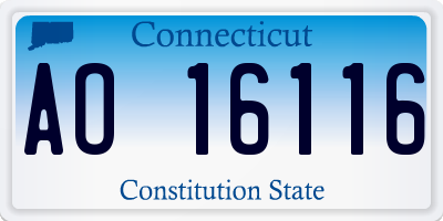 CT license plate AO16116