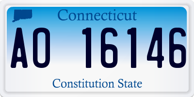 CT license plate AO16146
