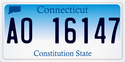 CT license plate AO16147