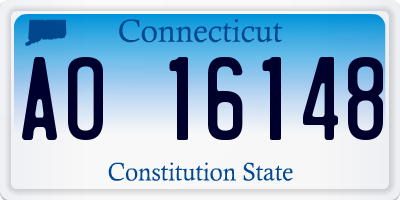 CT license plate AO16148