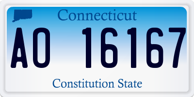 CT license plate AO16167