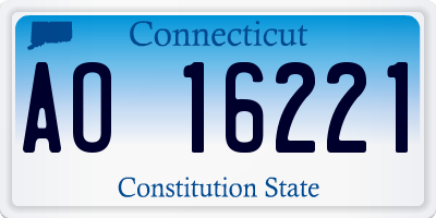 CT license plate AO16221