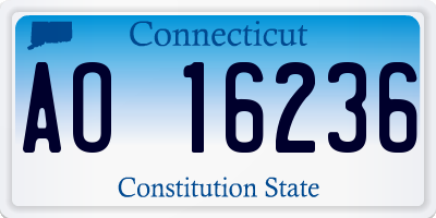 CT license plate AO16236