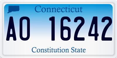CT license plate AO16242
