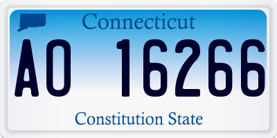 CT license plate AO16266