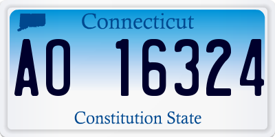 CT license plate AO16324