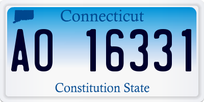 CT license plate AO16331