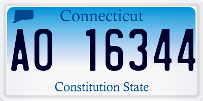 CT license plate AO16344