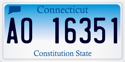 CT license plate AO16351