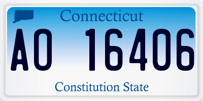 CT license plate AO16406
