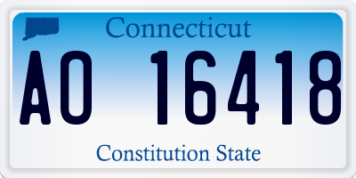 CT license plate AO16418