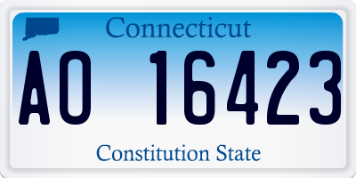 CT license plate AO16423