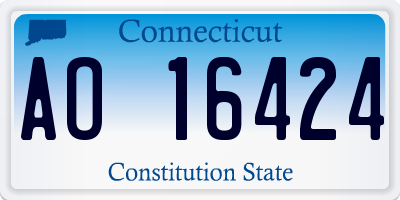CT license plate AO16424