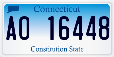CT license plate AO16448