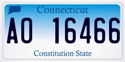 CT license plate AO16466