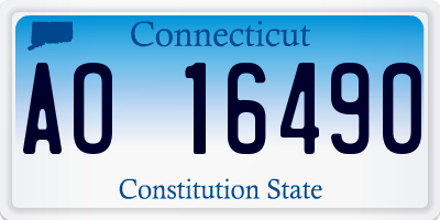 CT license plate AO16490