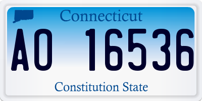 CT license plate AO16536