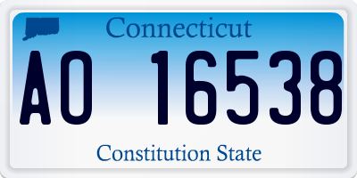 CT license plate AO16538