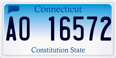CT license plate AO16572
