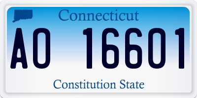 CT license plate AO16601