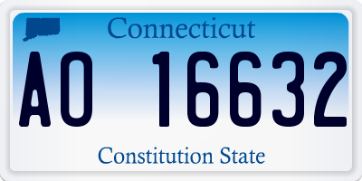 CT license plate AO16632