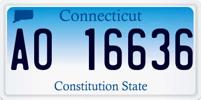 CT license plate AO16636