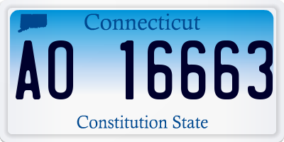 CT license plate AO16663