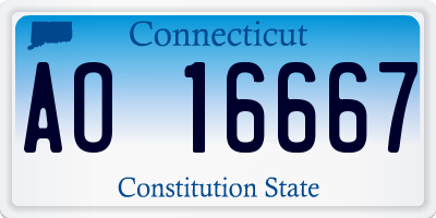 CT license plate AO16667