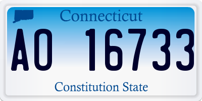 CT license plate AO16733