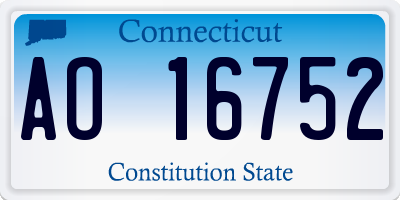 CT license plate AO16752