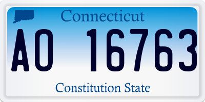 CT license plate AO16763
