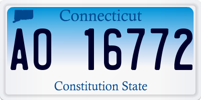 CT license plate AO16772