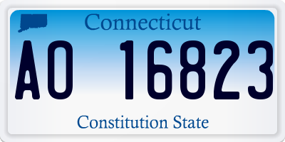 CT license plate AO16823