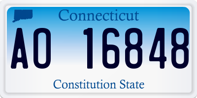 CT license plate AO16848