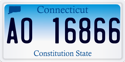 CT license plate AO16866