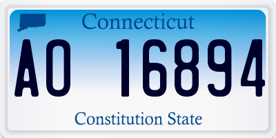 CT license plate AO16894