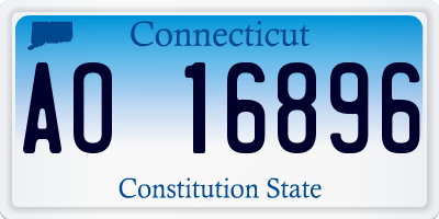 CT license plate AO16896