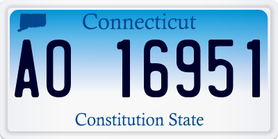 CT license plate AO16951