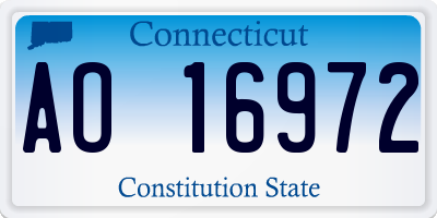 CT license plate AO16972