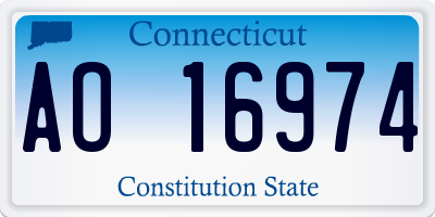 CT license plate AO16974