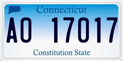 CT license plate AO17017