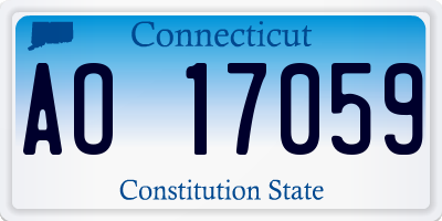 CT license plate AO17059